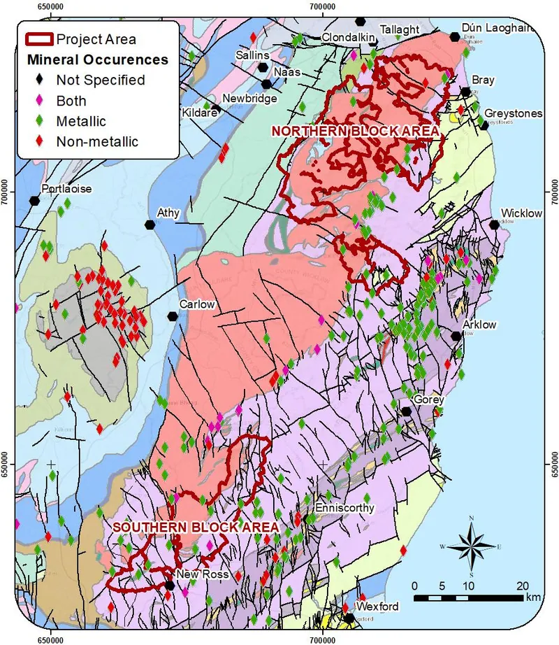 Leinster Southern and Northern Block Project Areas