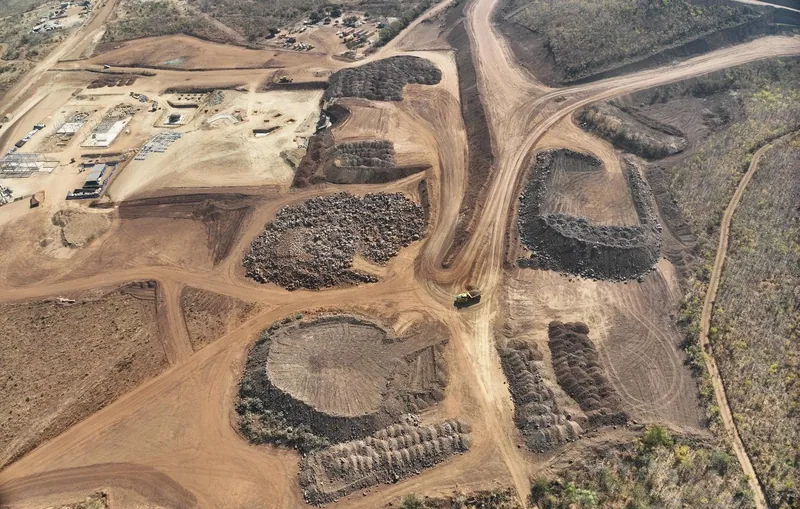 Ore stockpiles at Kangankunde