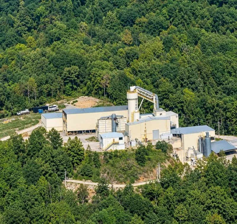 NewCarbon’s Kentucky facility (left) and a replacement kiln heater under test (right)