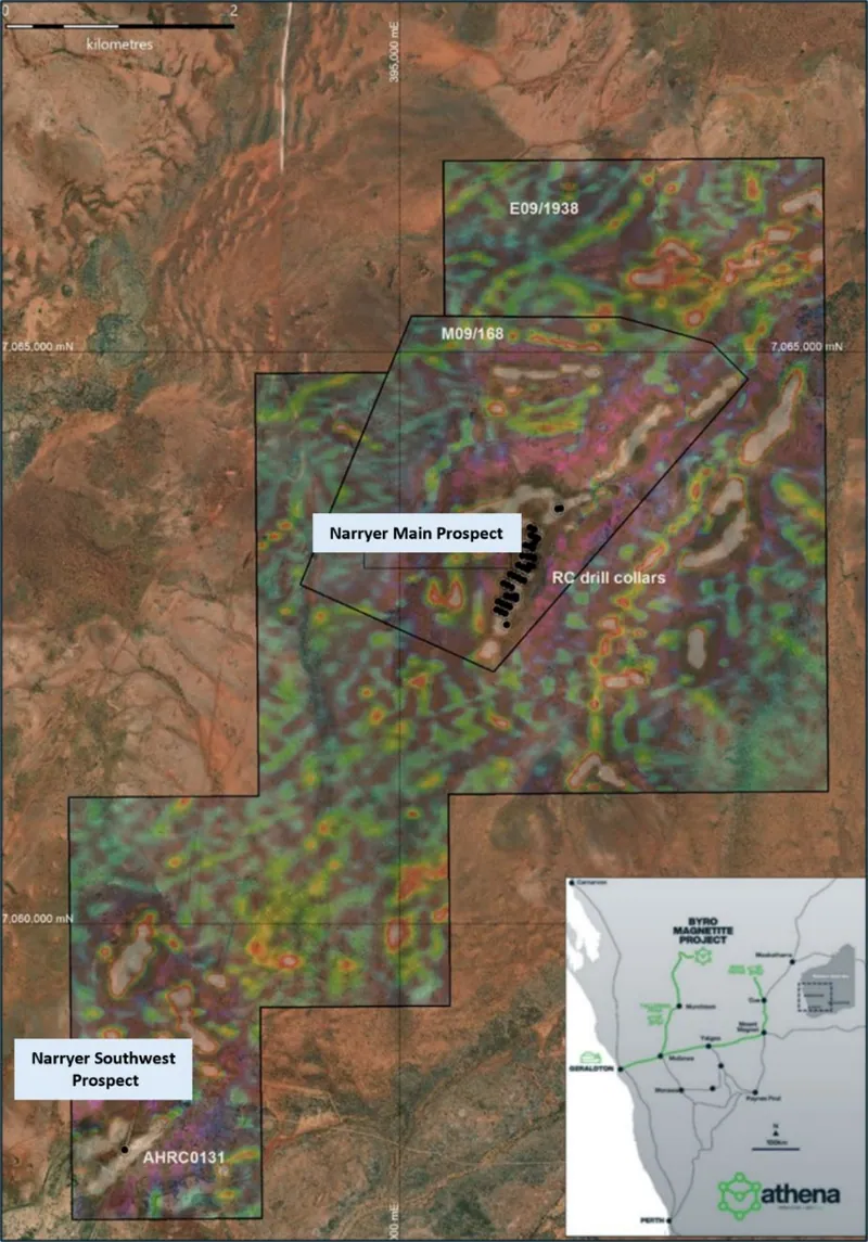 Map from Athena Resources Limited’s announcement “Quarterly Activities/Appendix 5B Cash Flow Report”
