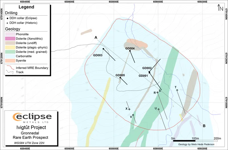 Grønnedal Drillhole Location Plan