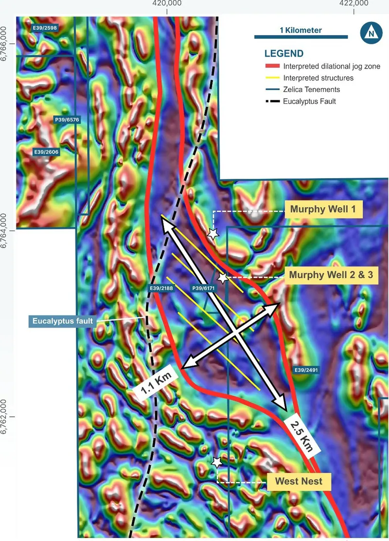 Murphy Well Prospects coincident with major dilational jog across the Eucalyptus Fault