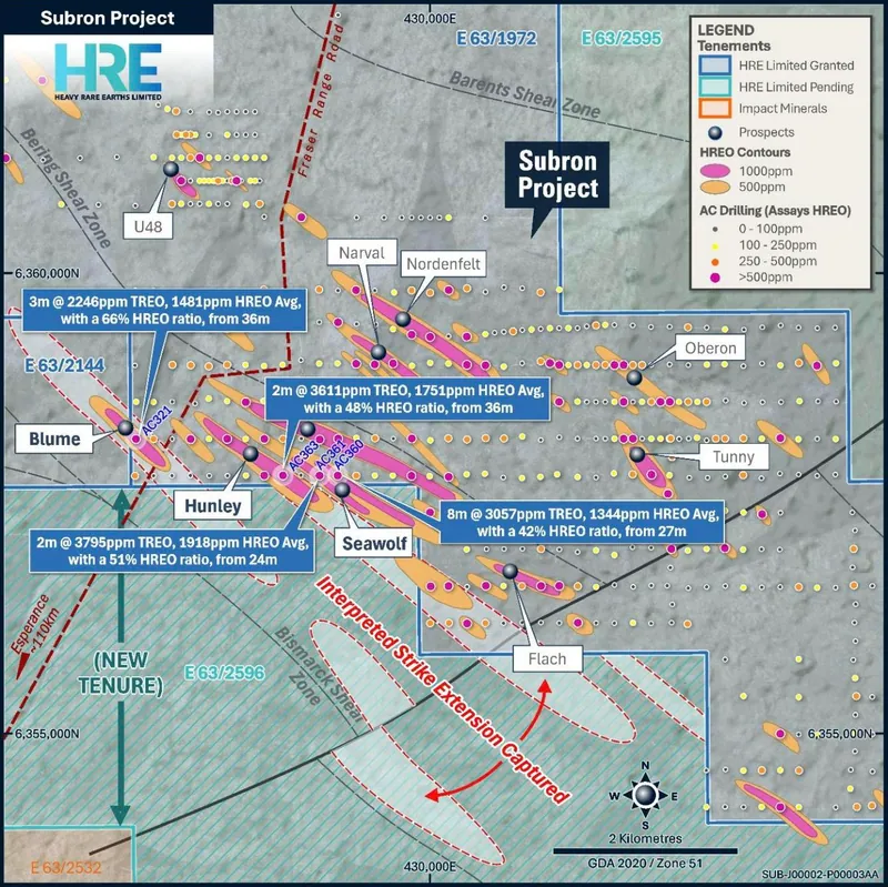 The applications capture the interpreted strike extensions of the Blume, Hunley and Seawolf prospects