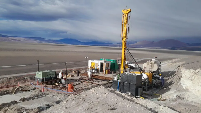 Drilling crew onsite drilling DDH-3