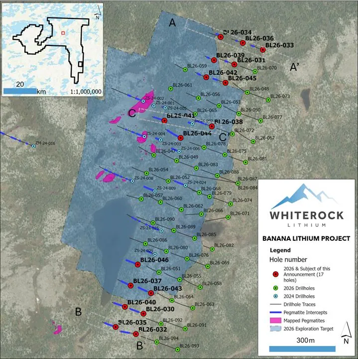 Drill location map focused on Spodumene Mountain area (note that ZM-24-016 is part of Isabella)