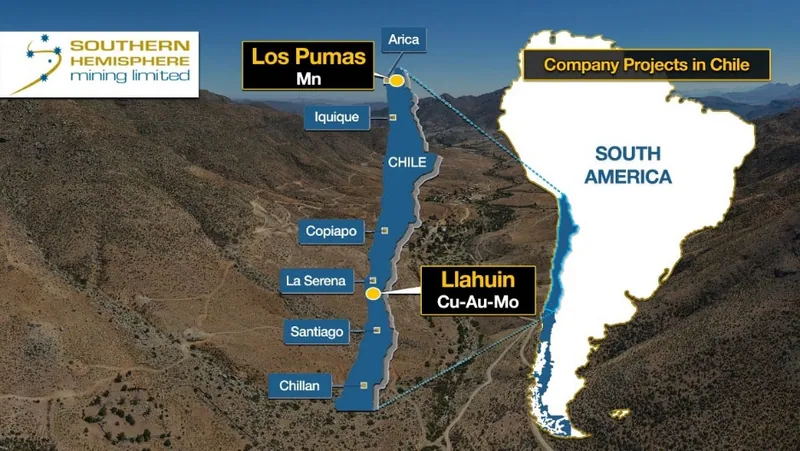 Loca on map of Southern Hemisphere’s Projects in South America