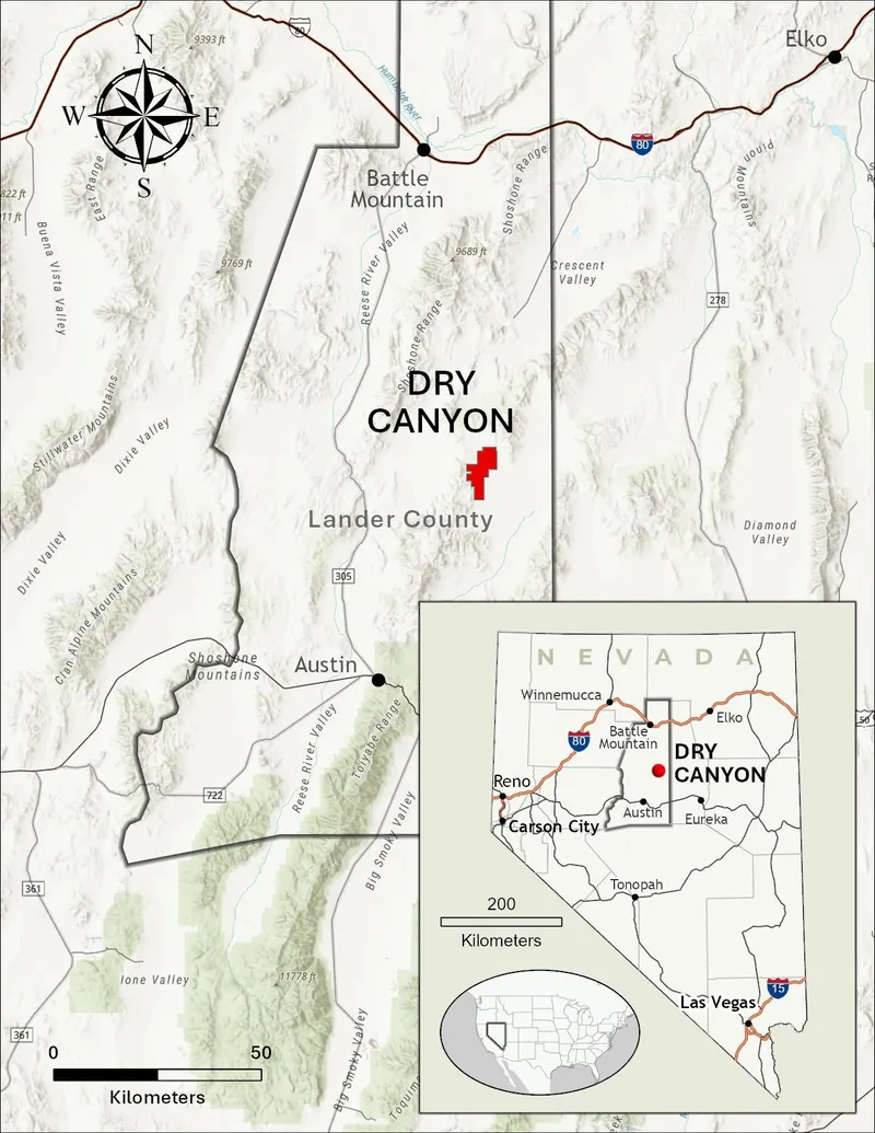 Dry Canyon Project Location