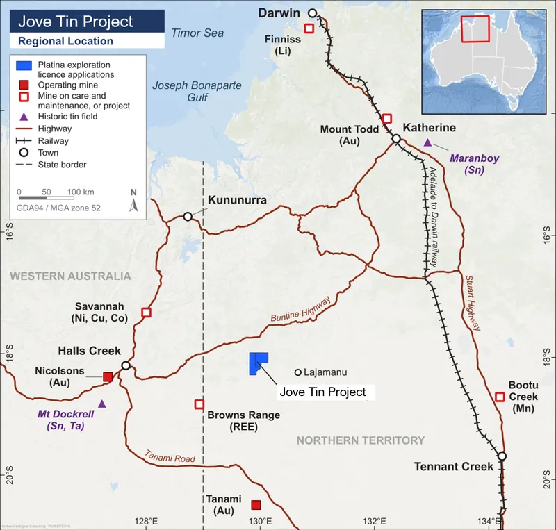 Location of the Jove Project