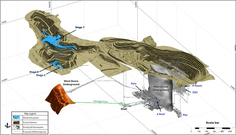 September quarter mining areas