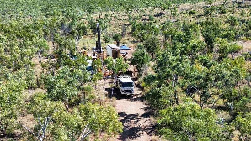 Drill pad set up at the Paperbark Project July-September 2025 program