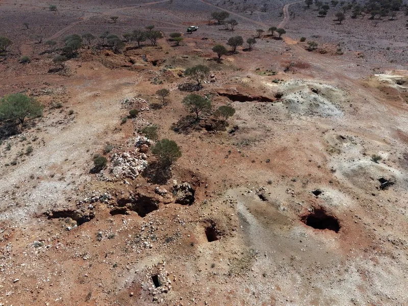 Image of the historic Enterprise mine workings on M51/19