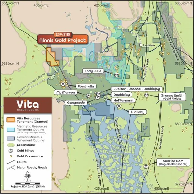 Ninnis Gold Project location