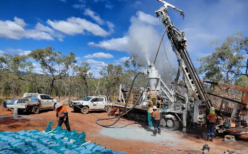 RC drill rig drilling at the Orient Project