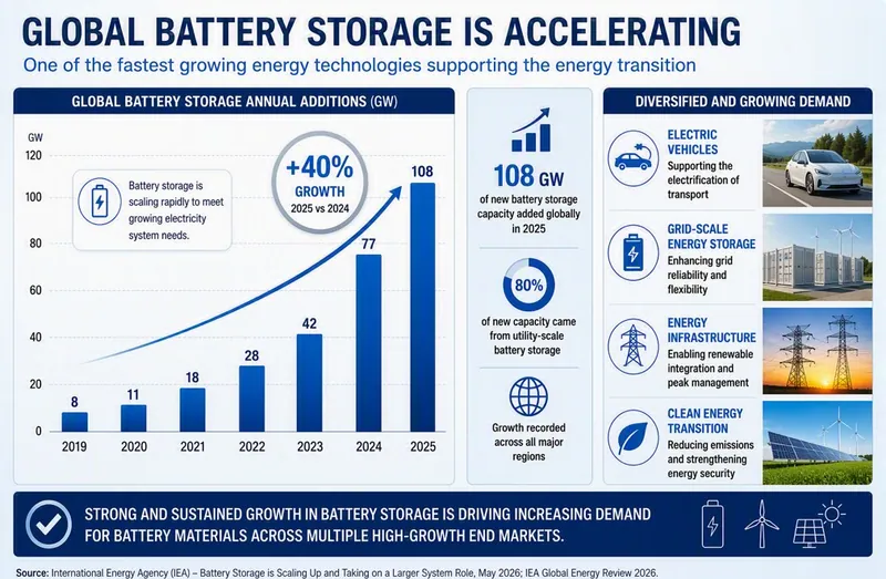 Battery storage market development