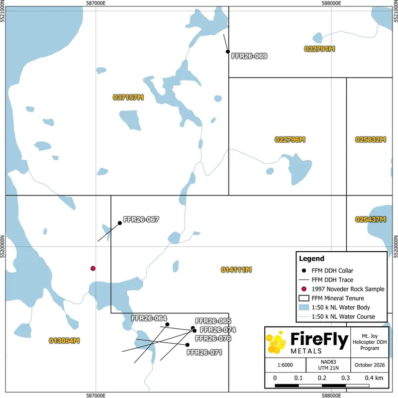 Plan view of drilling in this announcement