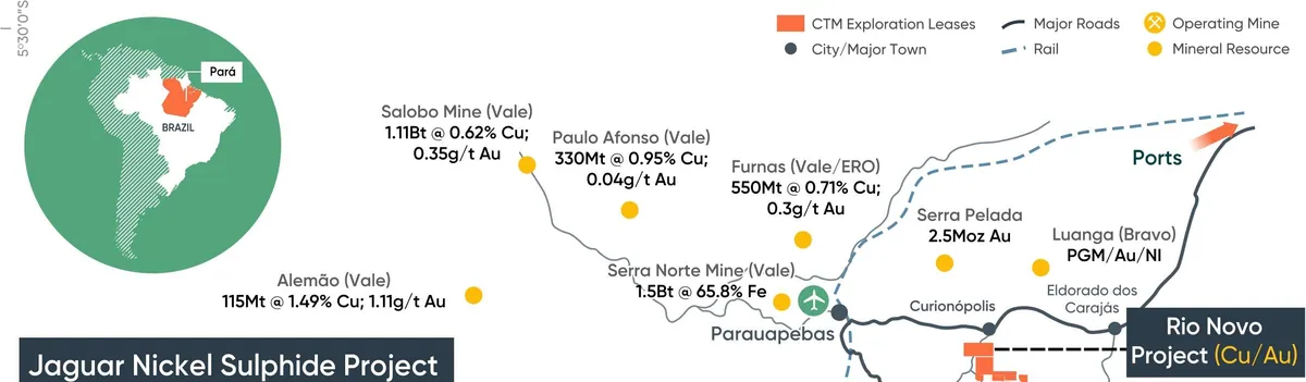 Jaguar Nickel Sulphide Project Location Map