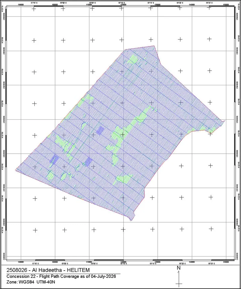 Block 22B Flight Path Coverage for HeliTEM survey