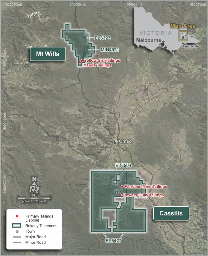 Location of the Primary Surface stockpiles across the Mt Wills Gold Project