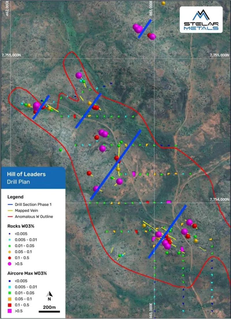 Maiden RC drill plan at Hill of Leaders Project, Northern Territory