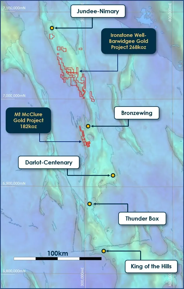 Combined Mineral Resources of 450koz across all YRL projects