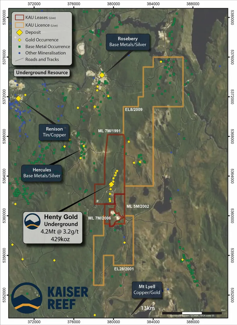 Annexure D – henty GOLD project AREA