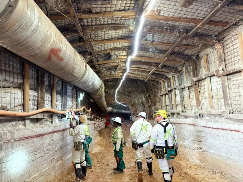 Lender representatives inspecting underground development AT QALA shallows, september 2026