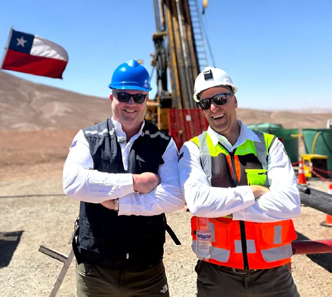 Executive Chairman, Martin Holland and CEO, Adam Wooldridge at Sierra Atacama