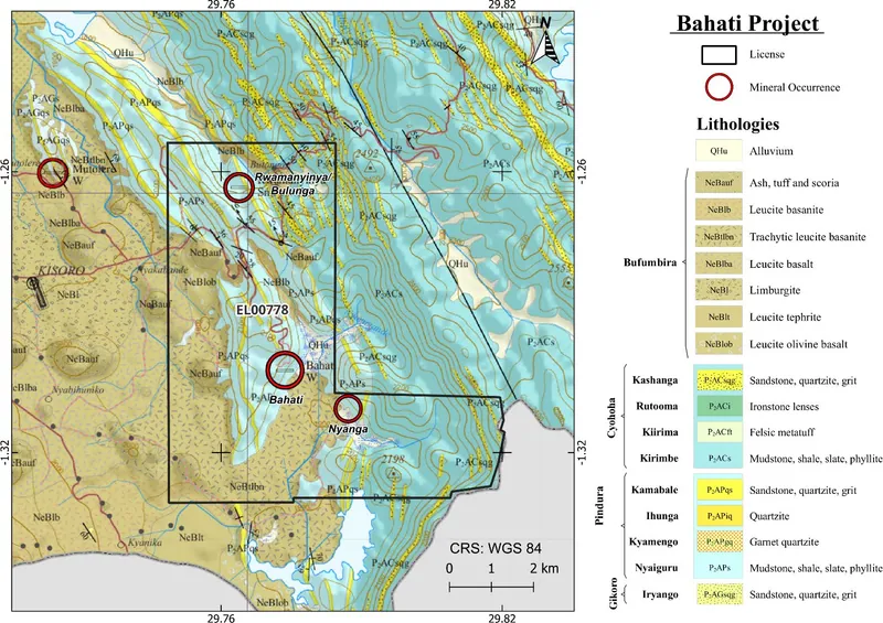 Map from Blaze Minerals Limited’s announcement “Quarterly Activities/Appendix 5B Cash Flow Report”