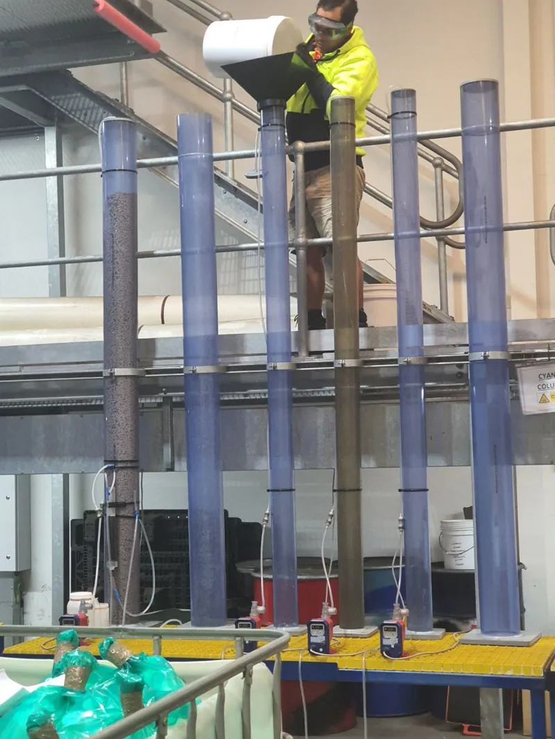 Loading of variability column leach tests with Apollo Hill agglomerated ore material types – early July 2026