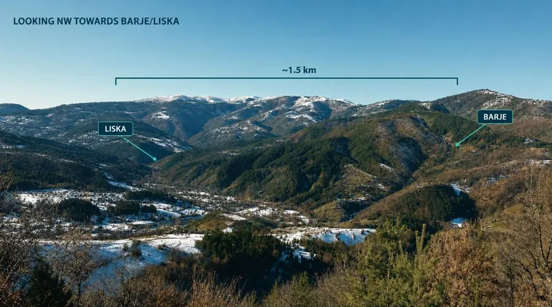North-West View of the Barje–Liska Corridor
