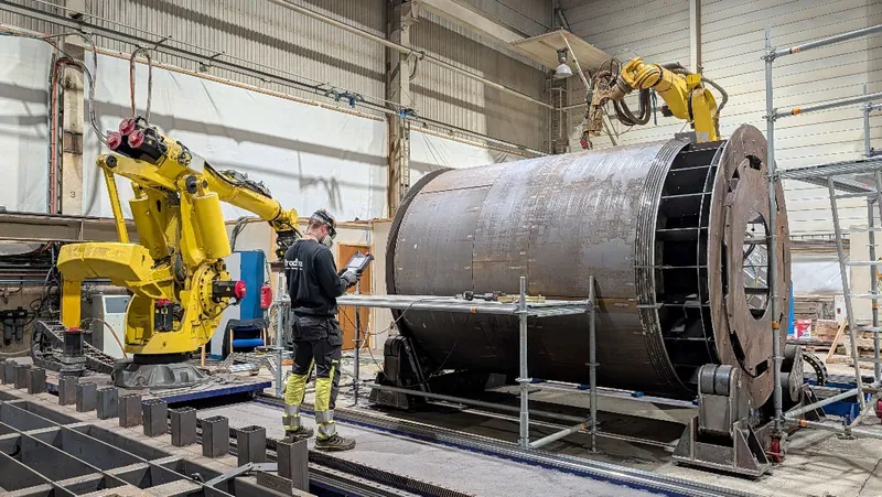 Illustration of Multi-Layered Tank Cylinder & Robotic Cell, Fiska Norway (Source: Provaris)