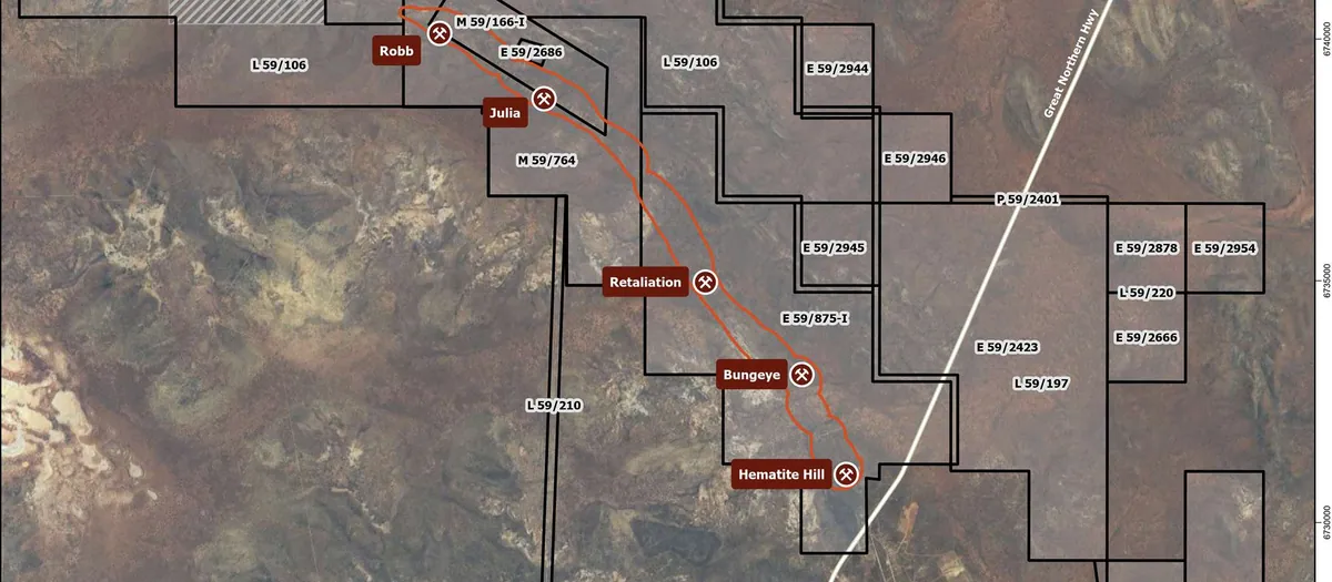 Accent Resources Magnetite Range Tenement Location Plan