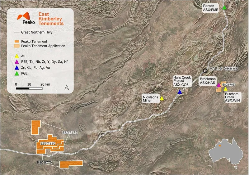 Peako's East Kimberley tenement package