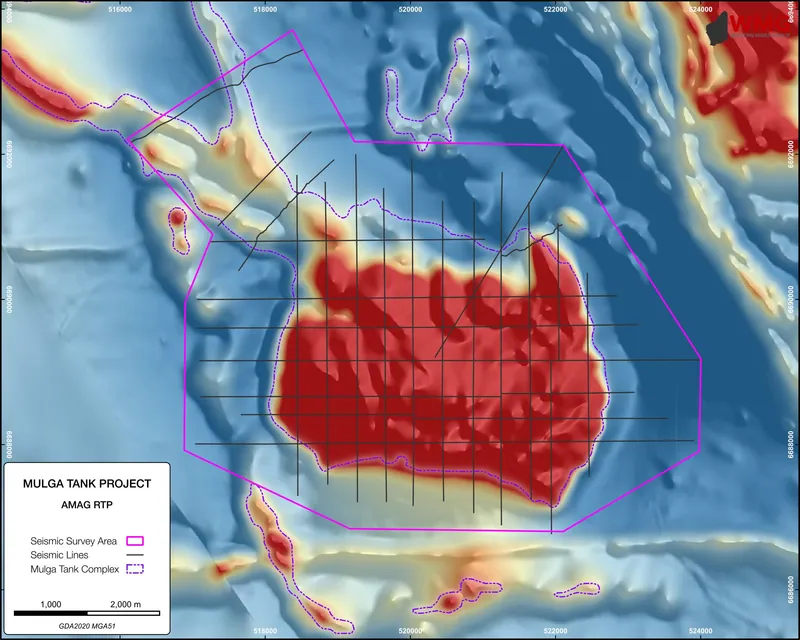 WMG’s planned active seismic survey over the Mulga Tank Complex