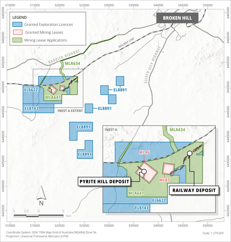 BHCP plan showing granted mining leases, mining lease applications and granted exploration licences. Source: Cobalt Blue Holdings