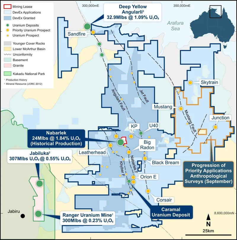 DevEx’s Northern Territory, Nabarlek Uranium Project. (Company tenements are combined where continuous and minor excisions are removed for ease of presentation)