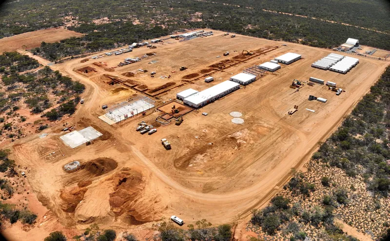 Village construction progress – aerial view