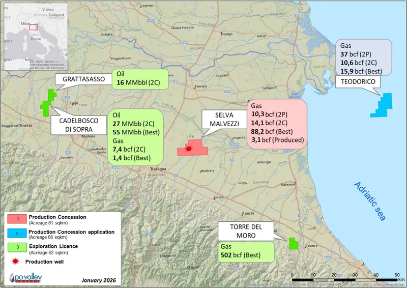 Location map of current licences and permits