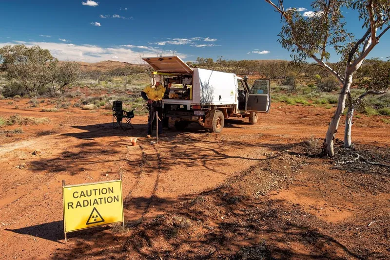 Bore-hole Geophysical services collecting downhole density data at Nico’s Wingellina Project