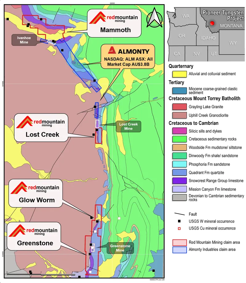 Map from Red Mountain Mining Limited’s announcement “Quarterly Activities/Appendix 5B Cash Flow Report”
