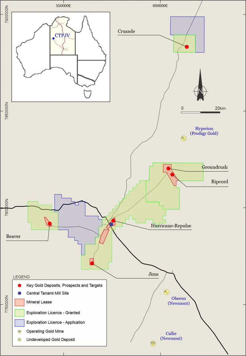 Central Tanami Project Joint Venture Tenement Holding