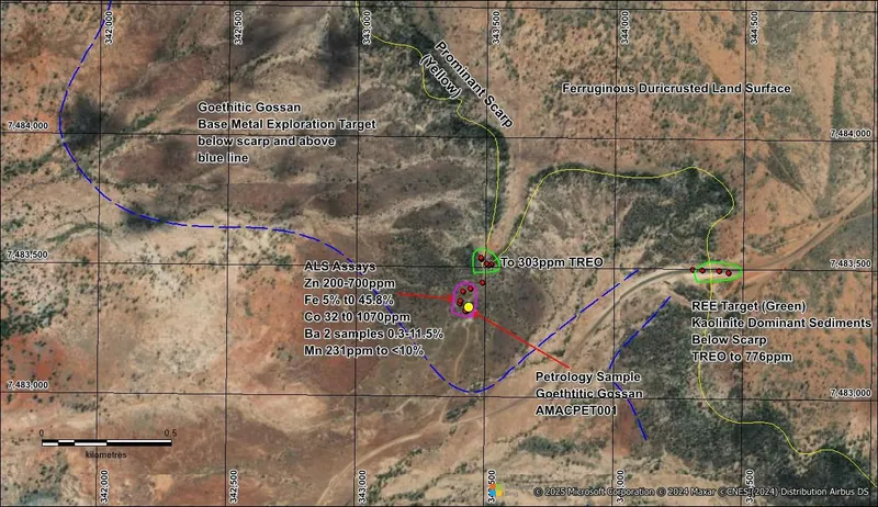 Targeted geological and regolith mapping and rock sampling