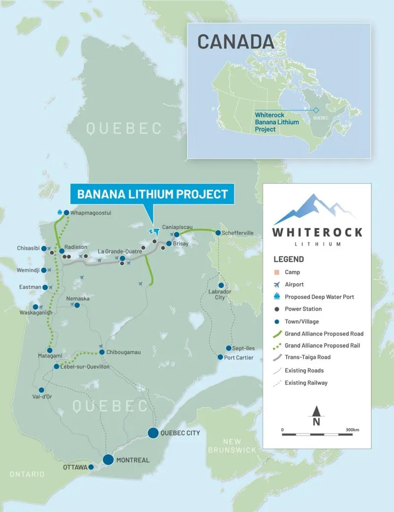 Banana Lithium Project location