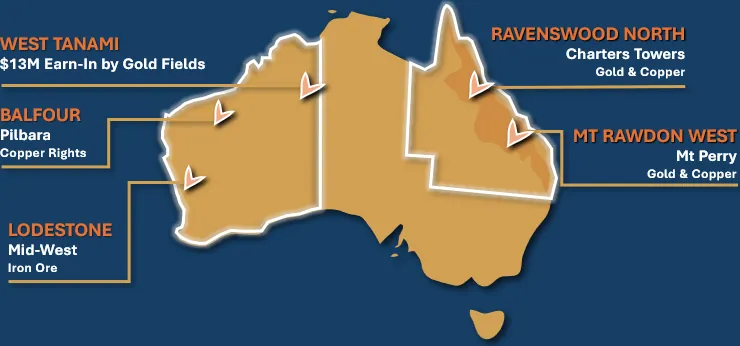 Location of Killi Resources’ Projects in Australia