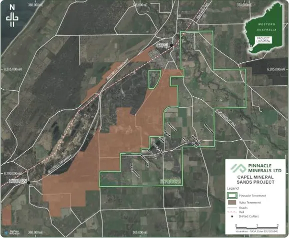Capel Mineral Sands Project Location