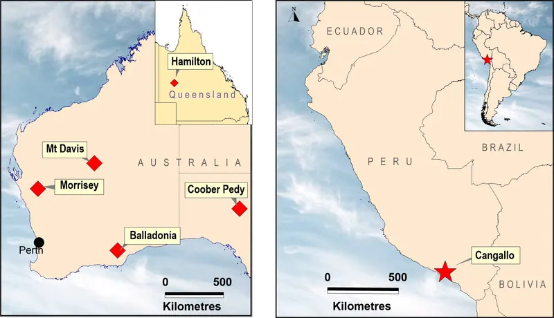 Project Locations – Australia and Peru