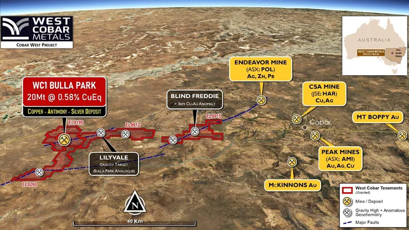 WC1 holds district scale exploration tenure west of Cobar