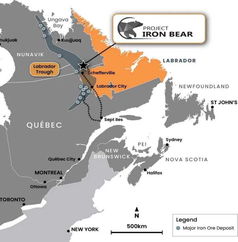 Iron Bear Project Location Map