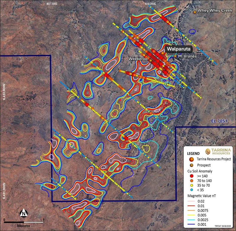Map from Tarrina Resources Limited’s announcement “Quarterly Activities/Appendix 5B Cash Flow Report”