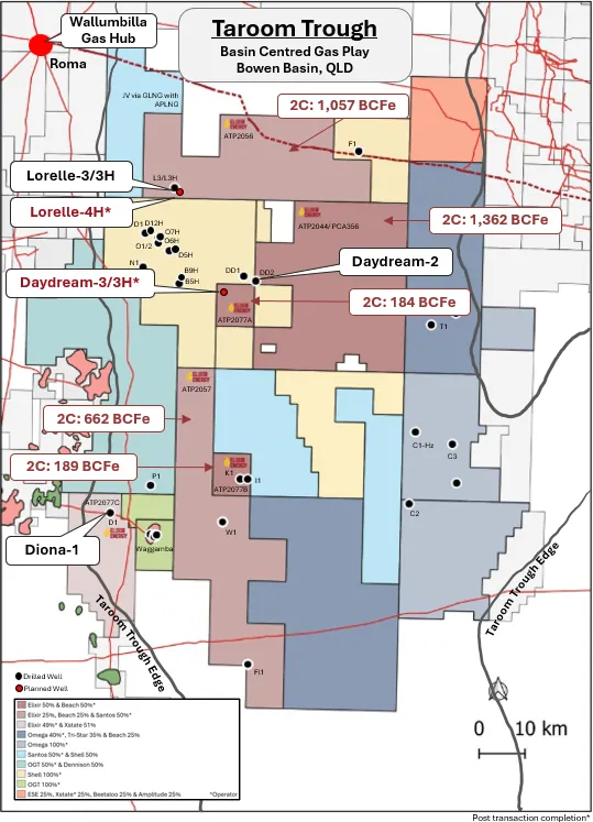Map from Elixir Energy Limited’s announcement “Strategic Portfolio Farmout to Beach Energy”